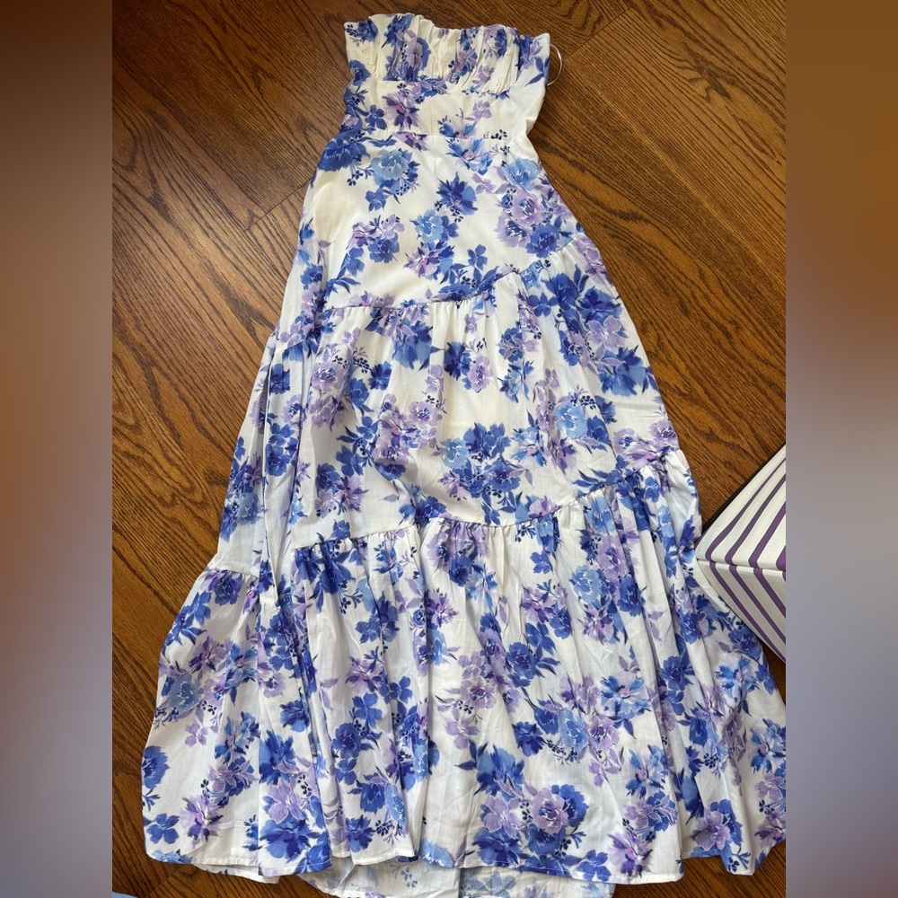 Hello Molly Blue and Purple Floral Kids Dress